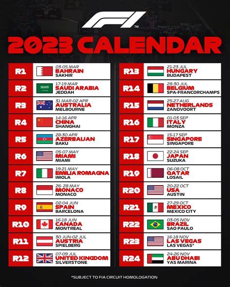 Race Calendar .